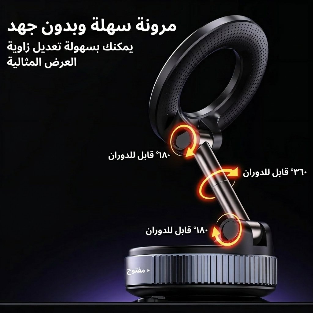 مرونة سهلة: دوران 360° وميلان 180°